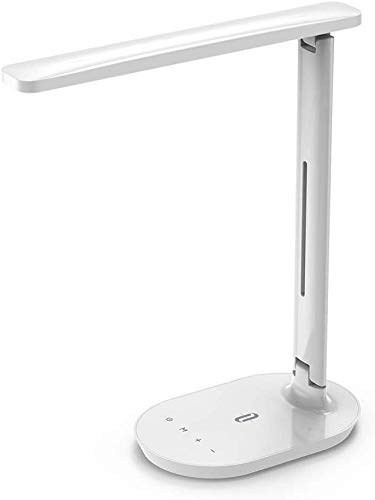 TaoTronics Lampe de Bureau à LED, Lampe de Table avec 5 Niveaux de Luminosité et 3 Modes de Couleurs Réglable, Lampe de Chevet à Commande Tactile pour Travail Lecture