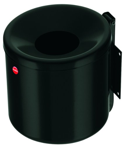 Hailo 0916-103 ProfiLine Easy - Posacenere da Parete, 1.2 litro, Colore: Nero