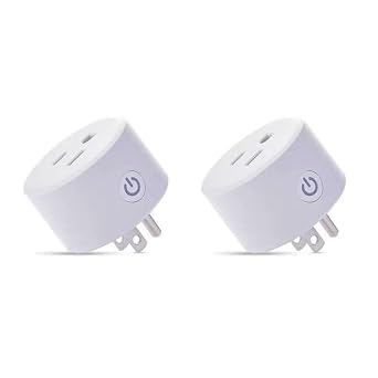 Zigbee Smart Plug, Easy Setup, Work with SmartThings/Google Home, Voice Control with Alexa,10A, Hub Required, Pack of 2