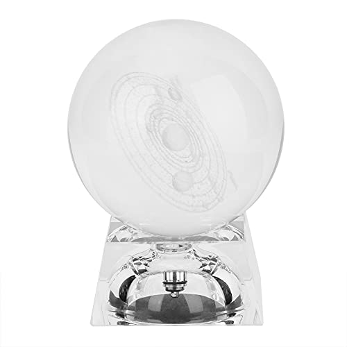Boule de Cristal K9 80mm avec Base Lumineuse pour Photographie, Décoration Intérieure, Méditation, Feng Shui, Studio Photo, Guérison par Les Cristaux