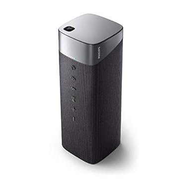 PHILIPS Caixa de som com conexão bluetooth, resistência a água IPX7 e energia para 12h TAS5505/00, cinza, padrão