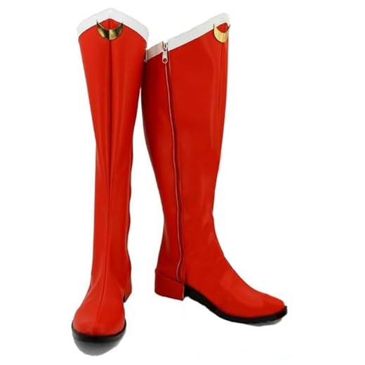 cultofmoon Anime Botas rojas Tsukino Usagi Cosplay Botas Largas Botas de Cuero PU Zapatos Botas Mujer Halloween Carnaval Trajes