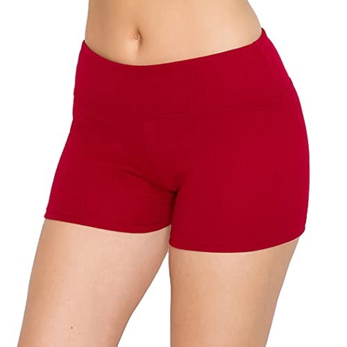 Image of ALWAYS Faux Leather Shorts - High Waist Active Stretch Yoga Short Pants for Women