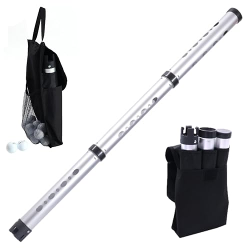 Aznever Ball-Retriever-Werkzeug Golf,Golfball-Retriever - Metall-Golfballsammler-Aufnahmegerät - Kompaktes Golfballrohr-Golfwerkzeug-Zubehör Für Golfanfänger