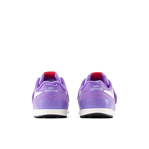 Image of New Balance Kid's 574 New-B V2 Heritage Brights Hook and Loop Sneaker, Violet Crush /Bright Cyan, 3.5 XW Infant