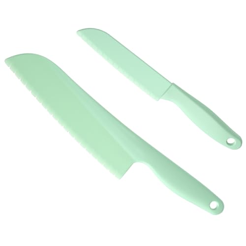 2Pcs Serrated Lettuce Knife Set