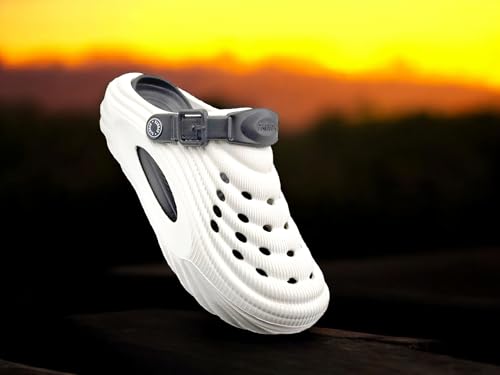 Image of Inklenzo Men's Sandals Clogs Mules for Men & Boys - CreamComfortable, Extra Soft, Lightweight, Non-Slip, Waterproof, Adjustable Back Strap, Stylish, Classic, Casual, Everyday Mules