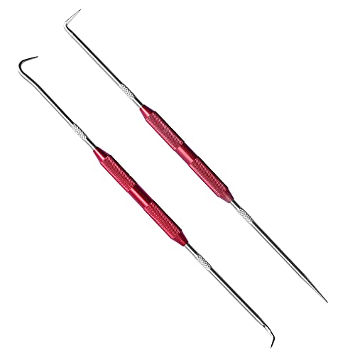 Aain 2 PCs Specialty Precision Pick and Hook Set, Car Auto Oil Seal/O-Ring Seal Gasket Pick Mini Precision Hooks Puller Remover - Hooked Pick Tool