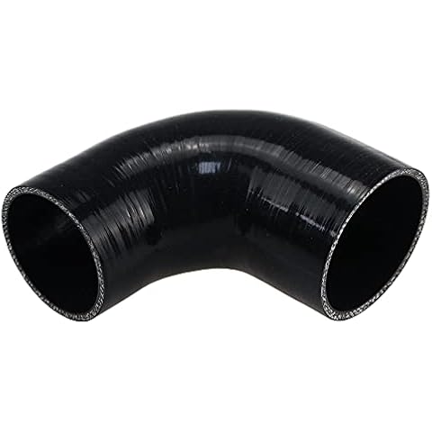 Ucreative 90 Degree Elbow 3.0" to 3.5" (76mm to 89mm) 4-Ply High Performance Coupler Silicone Hose Cover