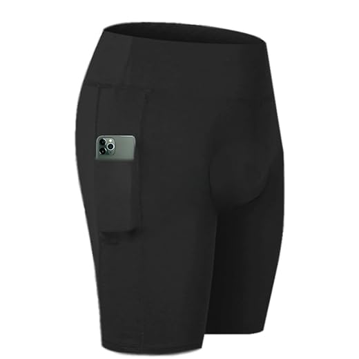 Shorts Segunda Pele Bolso Térmico Bermuda Esportiva Masculino Feminino Fitness Atleta Academia Futebol Treino Corrida Praia Premium (GG, Preto)
