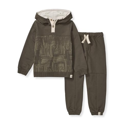 Image of Burt's Bees Baby baby-boys Shirt and Pant Set, Top & Bottom Outfit Bundle, 100% Organic Cotton