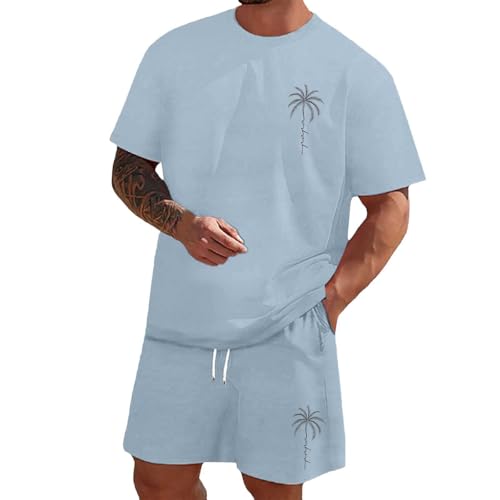 Ensemble casual homme en tissu respirant haut de gamme avec short et t-shirt fluide