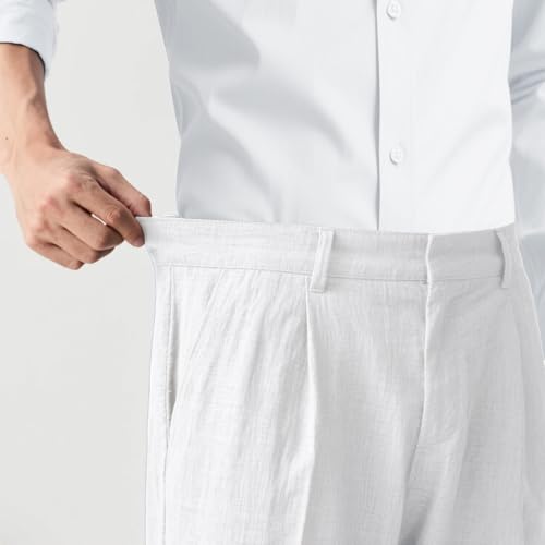 GATMSTZ Men's Suit Pants - Elastane with Linen-Blend Comfort, Flex Waistband, Wrinkle-Resistant, Big & Tall Sizes3