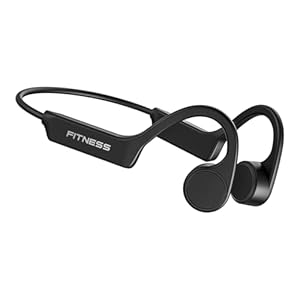 PSIER Bone Conduction Headphones, Open Ear Bluetooth 5.3 Wireless Headphone, Bone Conduction Earbuds 8H Playtimes Sports Earphones with Mic, IPX6 Waterproof Earbuds for Hiking, Cycling, Gym, Black