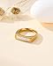 YeGieonr Chunky Gold Statement Rings for Women Non Tarnish 18K Gold-Plated, Waterproof Stainless Steel Gold Ring, Bold Fashion Jewelry for Everyday Wear or Stacking (Rectangle, 6)