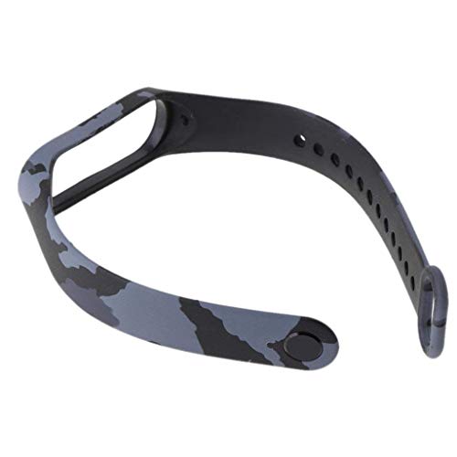 Image of Replacement Silicone Camouflage Army Style Band Strap for Xiaomi Mi Smart Band 4 and Mi Smart Band 3(Device Not Included) (Army Grey)