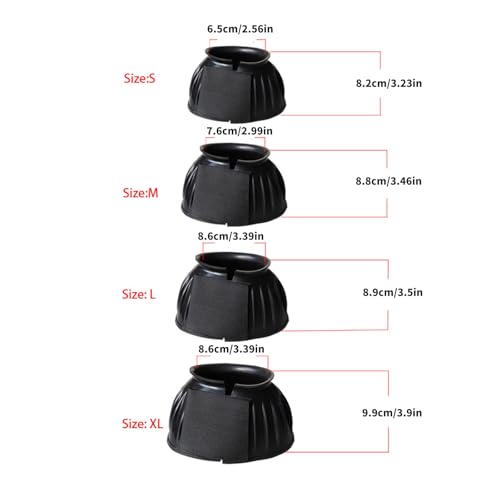 Protector de casco para caballos comodidad de goma duradera y absorción de impactos 6