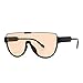 mincl Oversized Sunglasses Women Men Luxury Big Frame Mask Glasses Goggle Flat Top Clear Eye Protection Glasses Shade UV400 (brown)