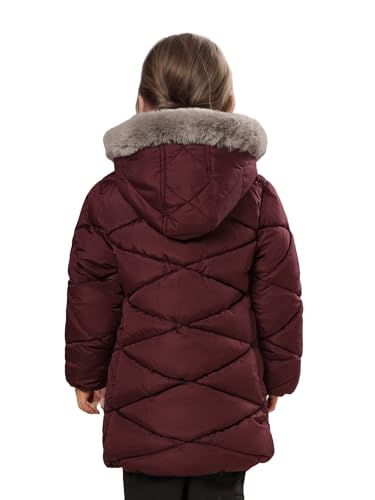solomate Girls Winter Coats with Hood - Girls' Outerwear Winter Puffer Heavyweight Fleece Lined Toddler Jackets for Kids3