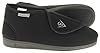 Dunlop Mens Adjustable Quick Easy Touch Fastening Orthopaedic Boot Slippers - Washable Hook and Loop Cosy Winter Bootie Slippers Men Size 9 UK Black #2