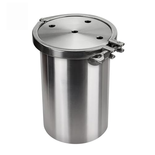 Image of iDili 304 Stainless Steel Pressure Tank, 1-15L Optional Fluid Dispensing Container with Safety Valve & Gauge for Glue, Chemical, Storage & Transfer (5L)
