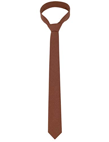 Image of Kebocis Mens Solid Color Cotton Necktie for Men