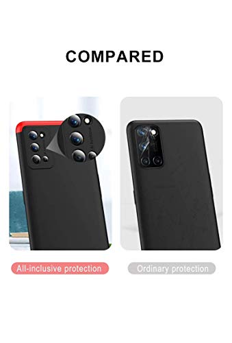 Image of Designerz Hub Redmi 10 Prime Cover Case Ull Body 3 in 1 Slim Fit Complete 3D 360 Degree Protection Hybrid Hard Bumper Back Case Cover for Redmi 10 Prime -Black & Blue