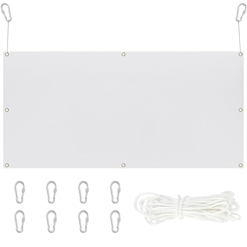 Silipull Archery Backstop Netting Heavy Duty with Rope and Hooks Slingshot Archery Net for Backyard Shooting Accessories(5 ft X 3.35 ft X 2 Mm, 45 Lbs,White)