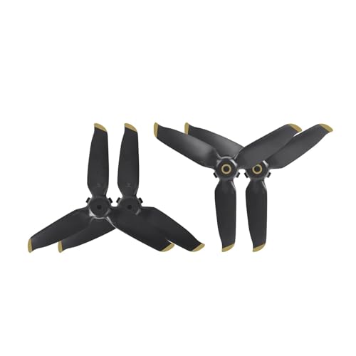 プロペラ低ノイズ 5328S プロペラ CW CCW ブレード交換用小道具 D-JI FPV ドローン修理パドルアクセサリー(Black Gold 4pcs)