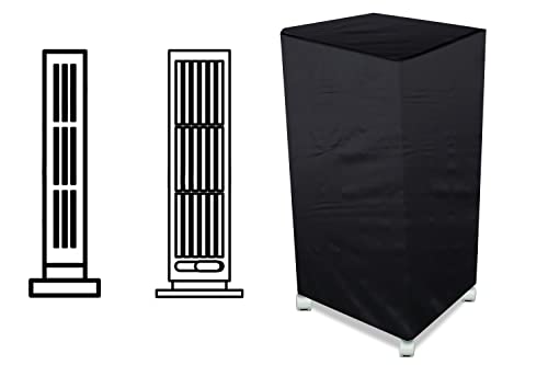 Image of The Furnishing Tree Air Cooler Cover compatible for Orient Electric Arista CT5402H 54 Ltr Tower Cooler, Ployester, Black