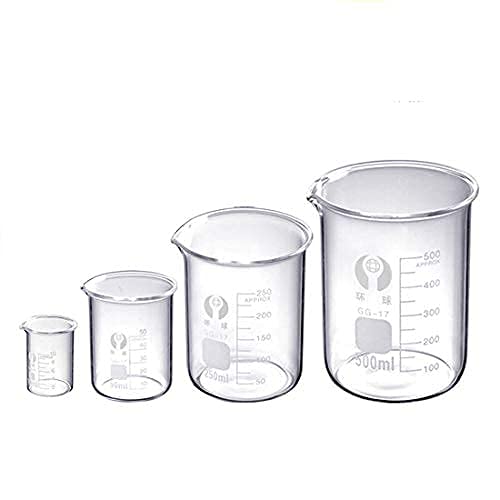 Lot de verres - 4 tailles : 10 ml, 50 ml, 250 ml, 500 ml Cover