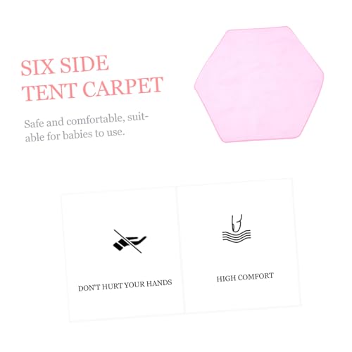Tapis de jeu imperméable hexagonal rose contre le sol froid - 6