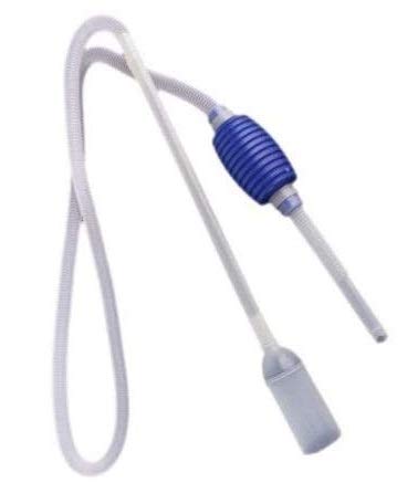 TED Tabbies Aquarium Fish Tank Siphon Vacuum Water Pump Gravel Cleaner (White) (1.7 Meter)