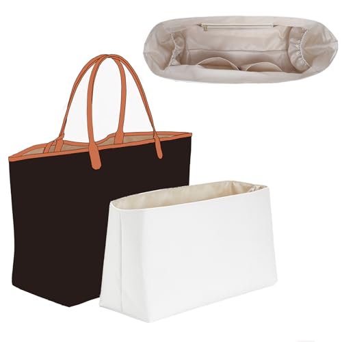 OAikor Bolsa organizadora para bolsa Goyard, modelador de bolsa resistente à água para Saint Louis GM com bolso com zíper YKK, bolsa interna de papel DuPont leve (G, bege)