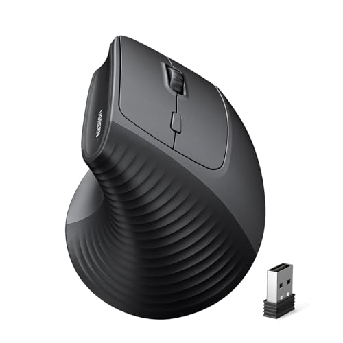UGREEN Mouse Wireless 2.4G Bluetooth 5.4 Ergonomico Verticale 1000/1600/2000/4000 DPI 6 Pulsanti Compatibile con Windows...