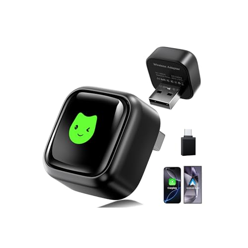 enlik 2026 Wireless CarPlay Adapter for iPhone & Android Auto, Plug & Play CarPlay Dongle, Fast Auto-Reconnect, Slim Design CarPlay with Stable Connection for iOS 10+, Android 11+, USB/USB-C - image 1