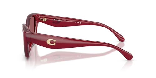 COACH HC8434U Universal Fit Sunglasses, Milky Cherry/Berry Mirrored, 53 mm - image 3