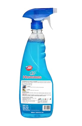 Image of Hommies Glass and Surface Cleaner Liquid Spray - 500 ml x 1| All-Purpose Glass Cleaner for Car, Kitchen and Home Surfaces | Multi Surface Cleaner - Pack of 1