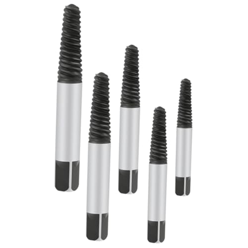 Homoyoyo Stripped Screw Remover Tool 5pcs Screw Extractor Set Bolt Extractor Kit Precision Structure Easy to Use