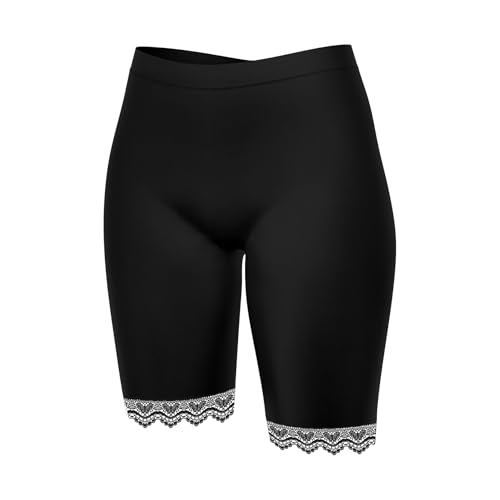 Leggings de algodón de 1/2 longitud Mymixtrendz con encaje para mujer