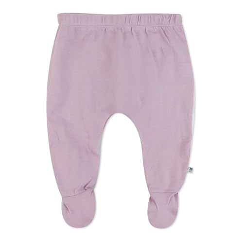 Image of HonestBaby Baby 3-Pack Footed Pants Roomy Fit Pull on Bottoms 100% Organic Cotton for Infant Baby Boys, Girls, Unisex