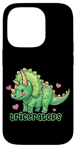 �g���P���g�v�X�A�����A����, Triceratops, Dino, Dinosaur �X�}�z�P�[�X iPhone 14 Pro �p