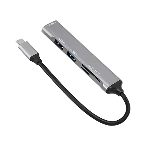 Image of TrueCartType C Hub, USB C Hub 5 in 1 High Speed Read Plug and Play Metal Electronics for for U Drive for Keyboard for Linux