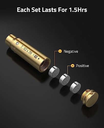 Image of CVLIFE Bore Sight Laser 223 5.56mm /9mm /.243.308 /12Gauge /7.62x39mm /.45acp Red Laser Bore Sighter with Batteries