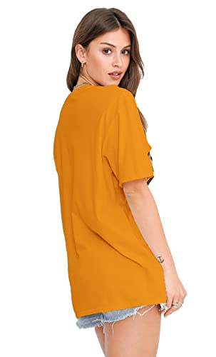 LEOTUDE Women Cottonblend Half Sleeve Oversized Regular Fit T-Shirts