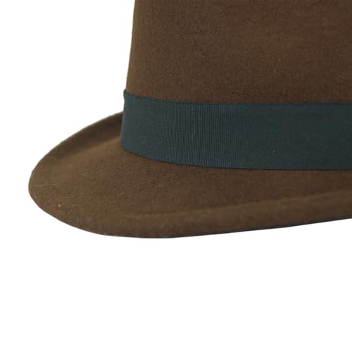 Image of FREEBIRD99 100% Wool Felt Panama Fedora Hat Short Brim Trilby Flat Hat for Men Women