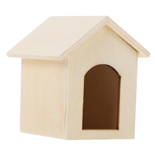 Toyvian 1 Pc mini casa plantas artificiales mini juguete casa pequeña nido casa de muñecas casa de perro toys casa de madera casita madera modelo de madera Adorno de escritorio