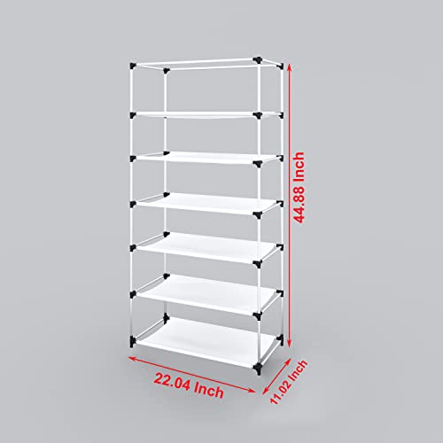 Image of GTC Light Weight Foldable Shoe Shelves Storage Organizer for Home and Office (6 Layer) (White Circle)