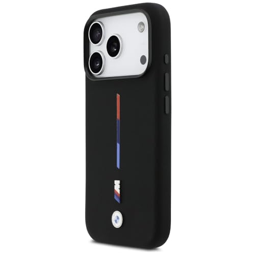 Coque silicone iPhone 17 Pro compatible MagSafe CG Mobile BMW M noire - 2