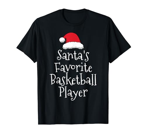 Santas Favorite Basketball Player - Christmas Basketball Gif T-Shirt